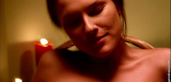  Linnea and Deny drink wine and have sensual lesbian sex by Sapphic Erotica